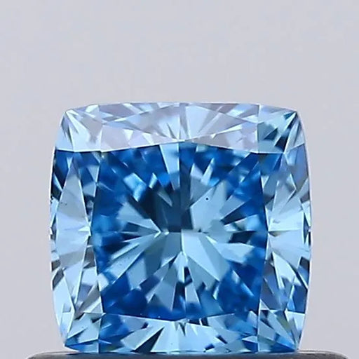 0.52ct Cushion modified Lab Grown Diamond (Colour Fancy Vivid Blue, Clarity VS1, IGI Certified)