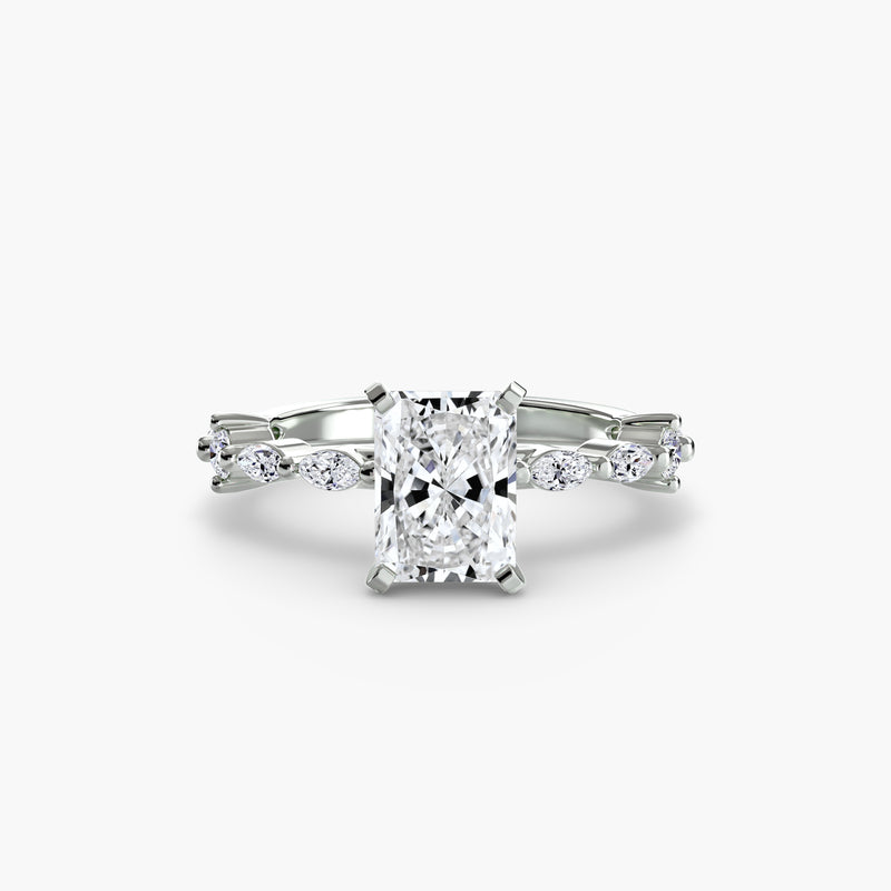 Solitaire with Eternity Pavé