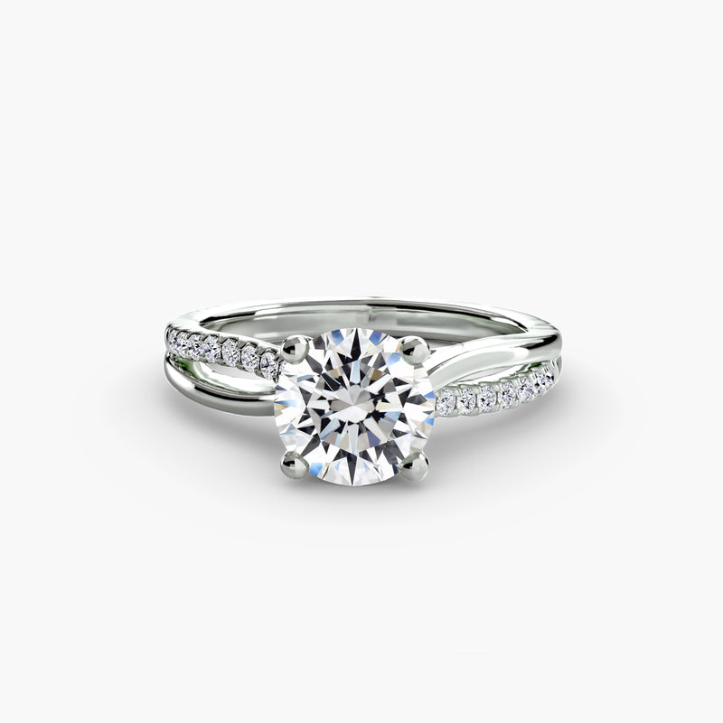 The Split Shank Pavé Solitaire
